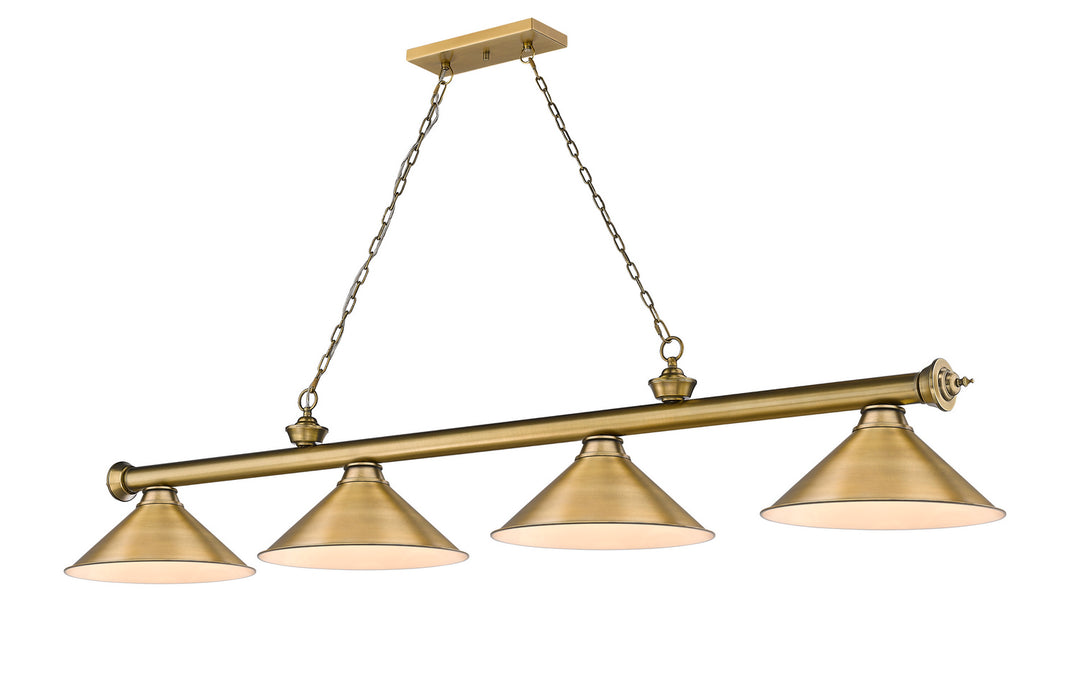 Z-Lite Canada - 2306-4RB-RB15 - Four Light Billiard - Cordon - Rubbed Brass
