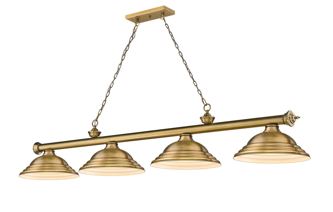 Z-Lite Canada - 2306-4RB-SRB - Four Light Billiard - Cordon - Rubbed Brass