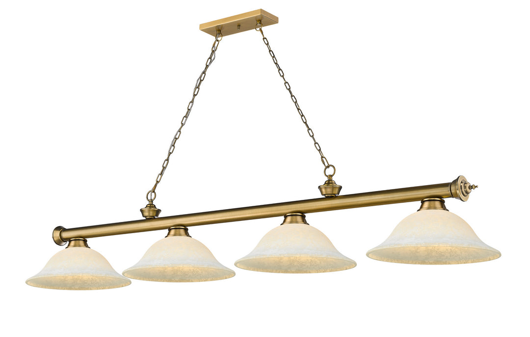 Z-Lite Canada - 2306-4RB-WM16 - Four Light Billiard - Cordon - Rubbed Brass