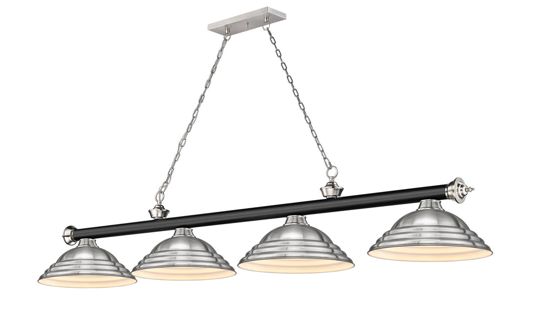 Z-Lite Canada - 2306-4MB-BN-SBN - Four Light Billiard - Cordon - Matte Black + Brushed Nickel