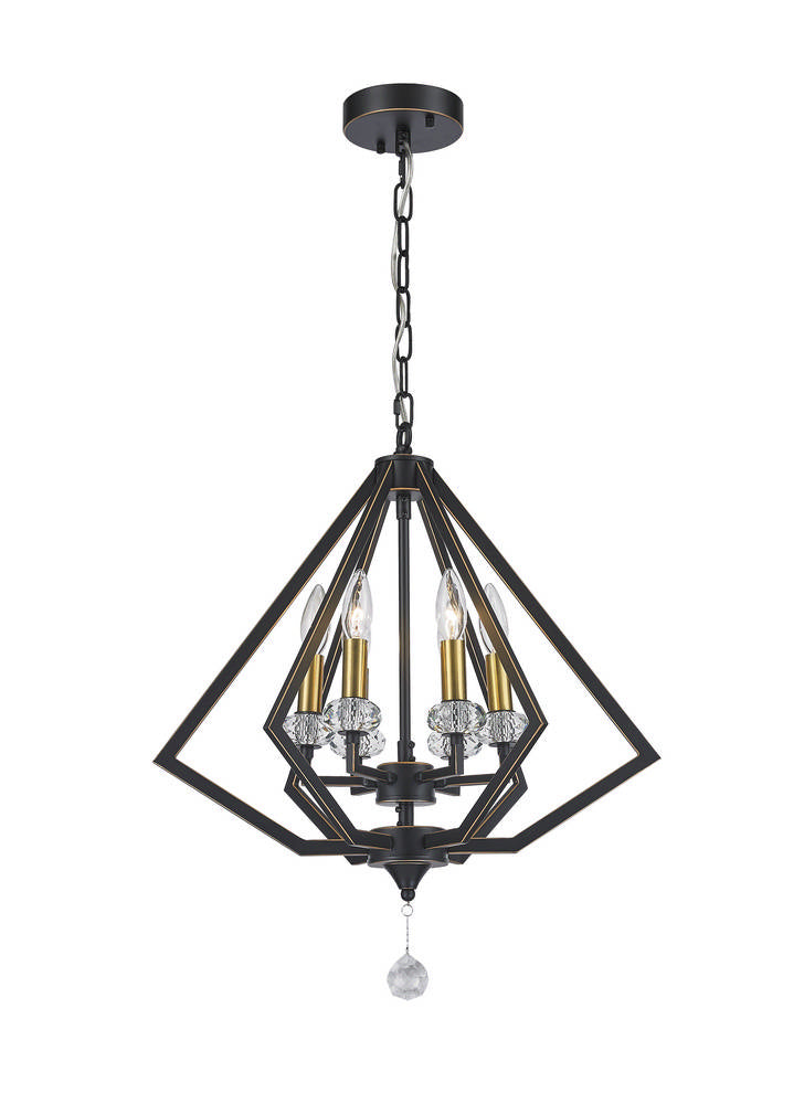 Cages Six Light Chandelier in Oiled Bronze/Antique Brass - available from The Lighting Shoppe, trusted by Canadian homeowners