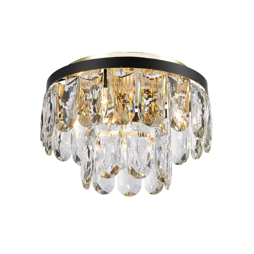 Havana Five Light Close to Ceiling in Gold/Black - available from The Lighting Shoppe, trusted by Canadian homeowners