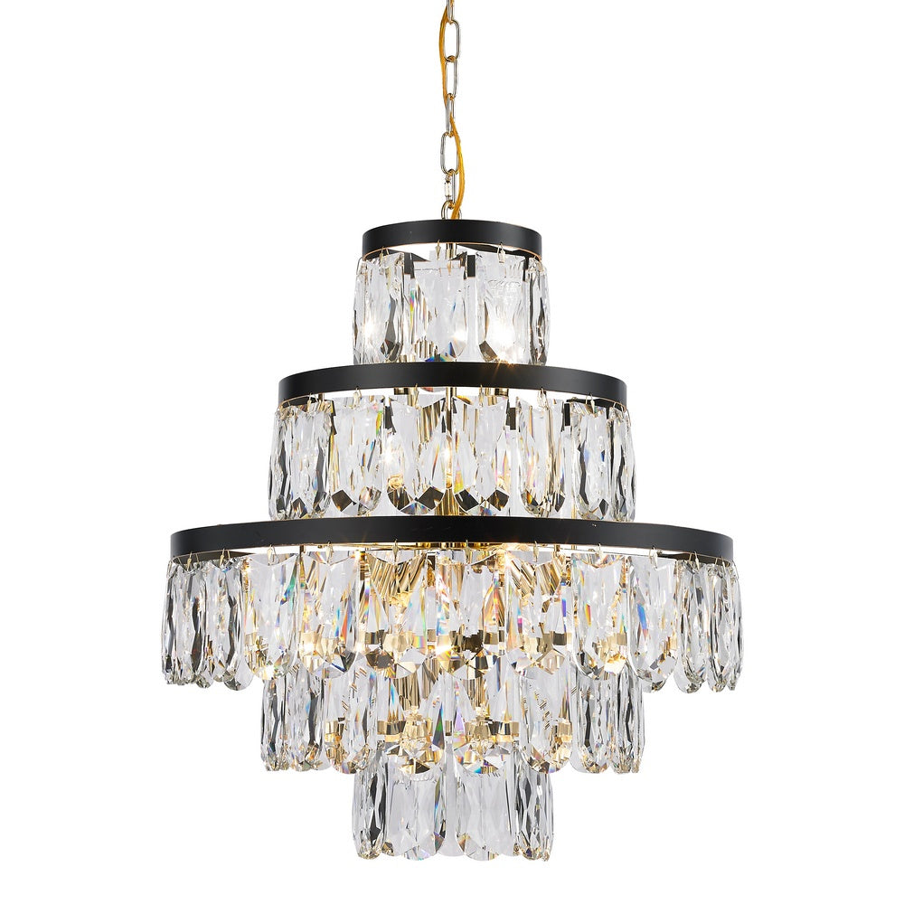 Havana 14 Light Chandelier in Gold/Black - available from The Lighting Shoppe, trusted by Canadian homeowners
