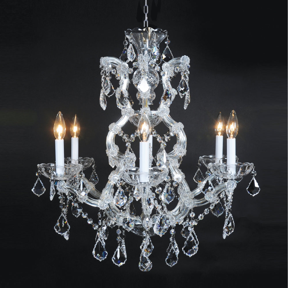 Maria Teresa Classic Six Light Chandelier in Gold - available from The Lighting Shoppe, trusted by Canadian homeowners