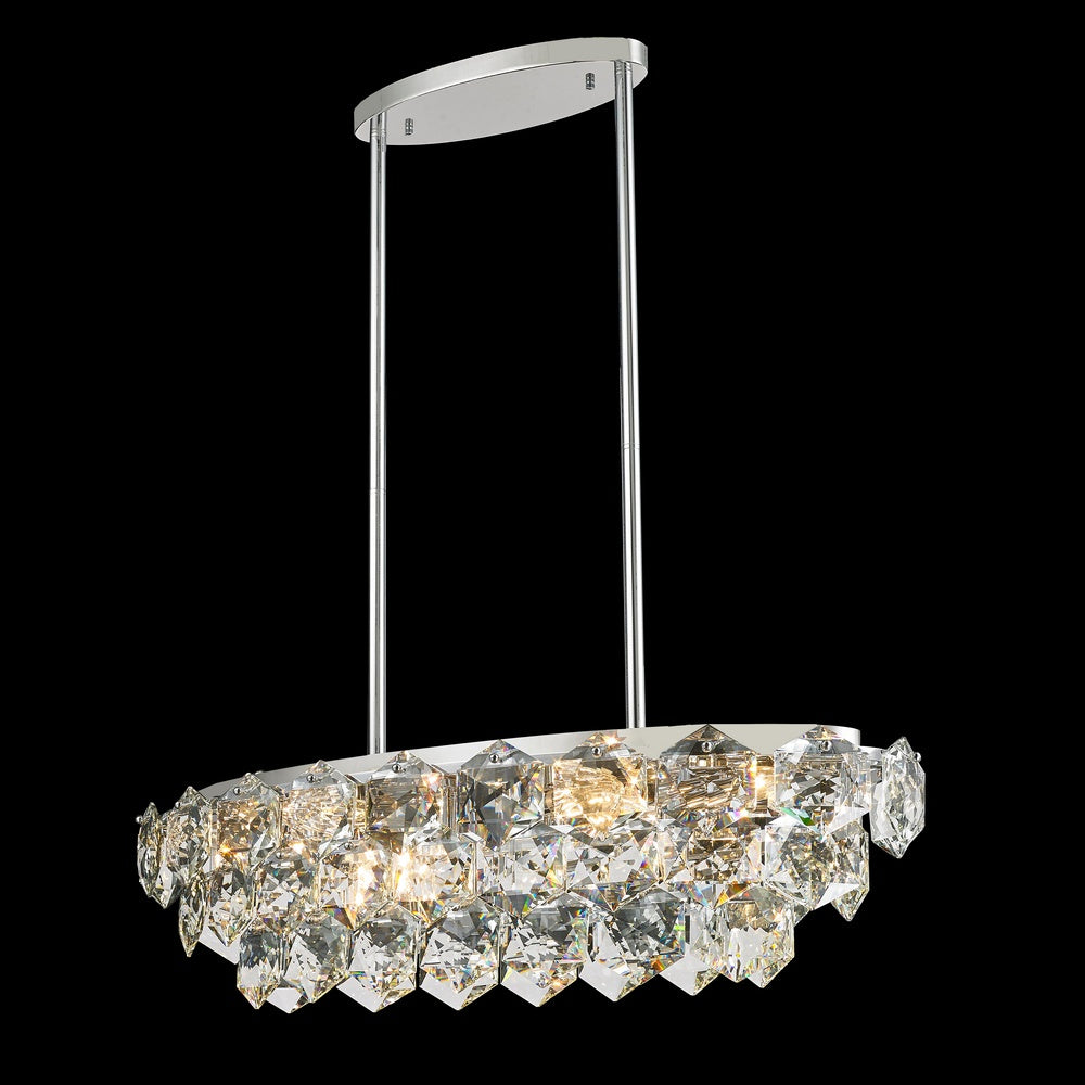 Glacier 12 Light Chandelier in Chrome - available from The Lighting Shoppe, trusted by Canadian homeowners