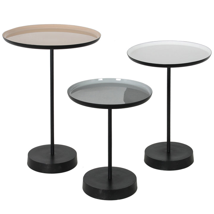 Renwil Canada - TA111 - Accent Table - Stepping Stone - White/Beige/Grey Powder Coated/ Enamel