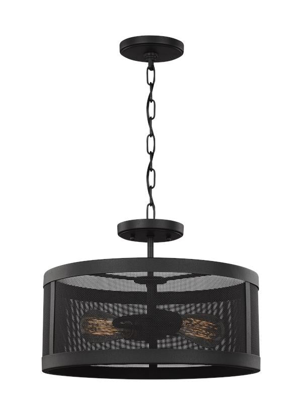 Visual Comfort Studio Canada - 7728502EN7-12 - Two Light Semi-Flush Convertible Pendant - Gereon - Black
