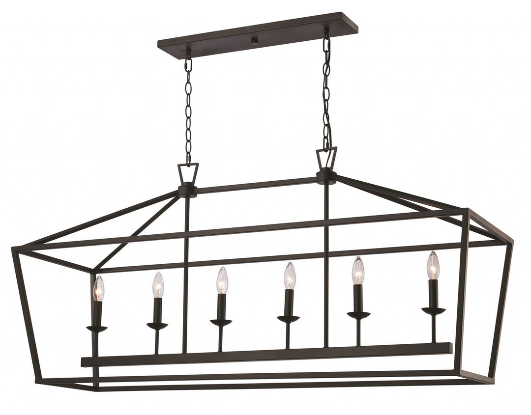 Lacey Six Light Pendant in Rubbed Oil Bronze - available from The Lighting Shoppe, trusted by Canadian homeowners