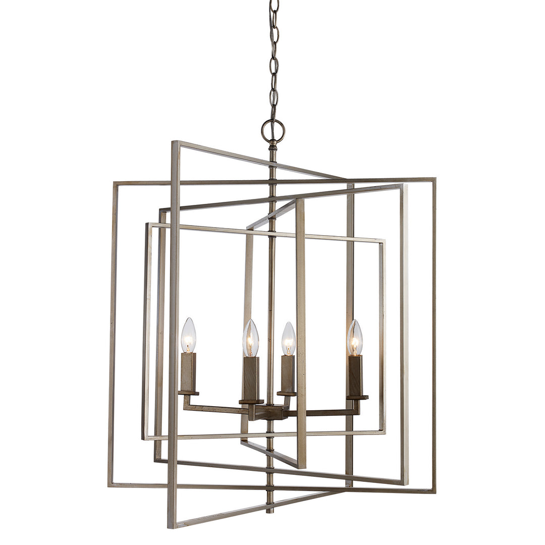El Capitan Four Light Pendant in Antique Silver Leaf - available from The Lighting Shoppe, trusted by Canadian homeowners