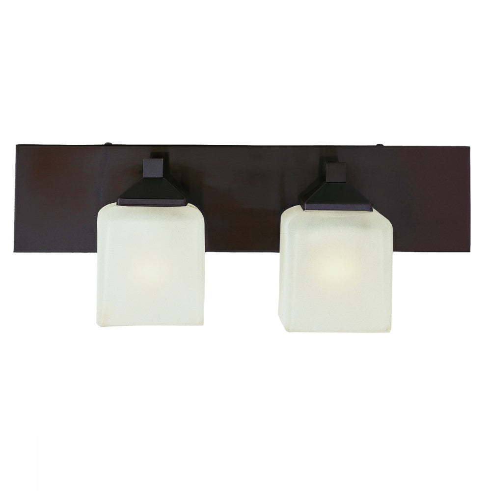 Edwards Two Light Vanity Bar in Rubbed Oil Bronze - available from The Lighting Shoppe, trusted by Canadian homeowners