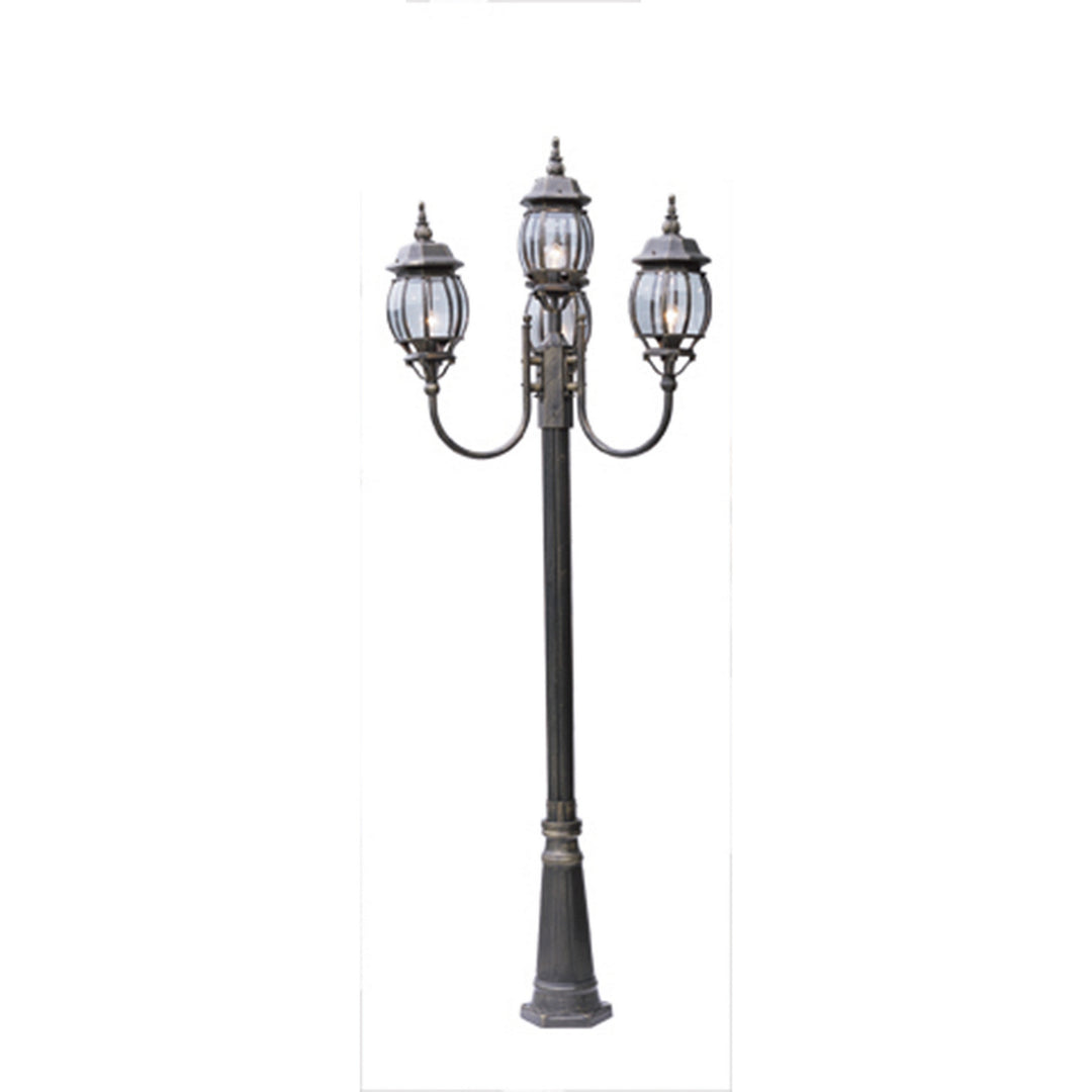 Parsons Four Light Pole Light in Black Gold - available from The Lighting Shoppe, trusted by Canadian homeowners