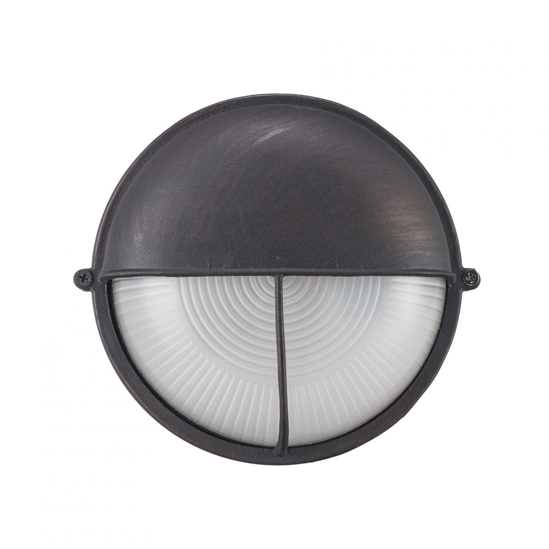 Well One Light Bulkhead in Rust - available from The Lighting Shoppe, trusted by Canadian homeowners