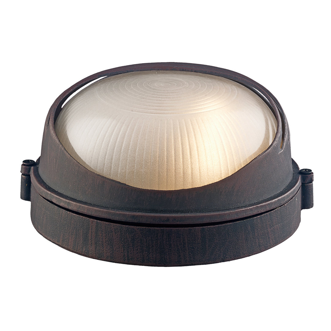 Allegra One Light Bulkhead in Rust - available from The Lighting Shoppe, trusted by Canadian homeowners