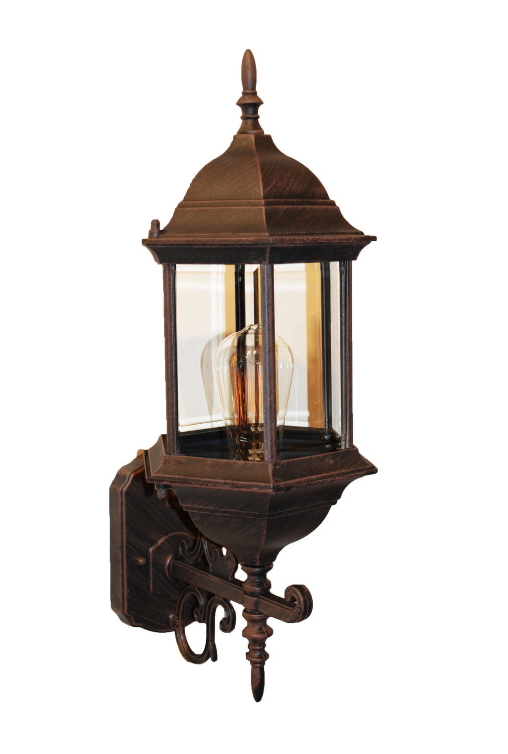 Josephine One Light Wall Lantern in Rust - available from The Lighting Shoppe, trusted by Canadian homeowners