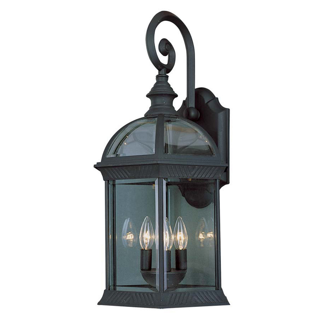 Wentworth Three Light Wall Lantern in Swedish Iron - available from The Lighting Shoppe, trusted by Canadian homeowners