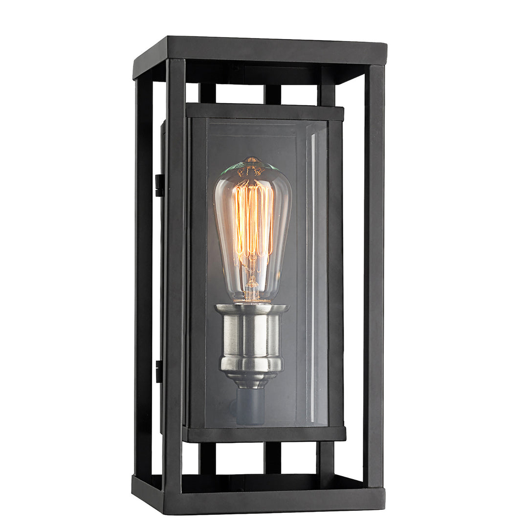 Showcase One Light Wall Lantern in Black /Brushed Nickel - available from The Lighting Shoppe, trusted by Canadian homeowners
