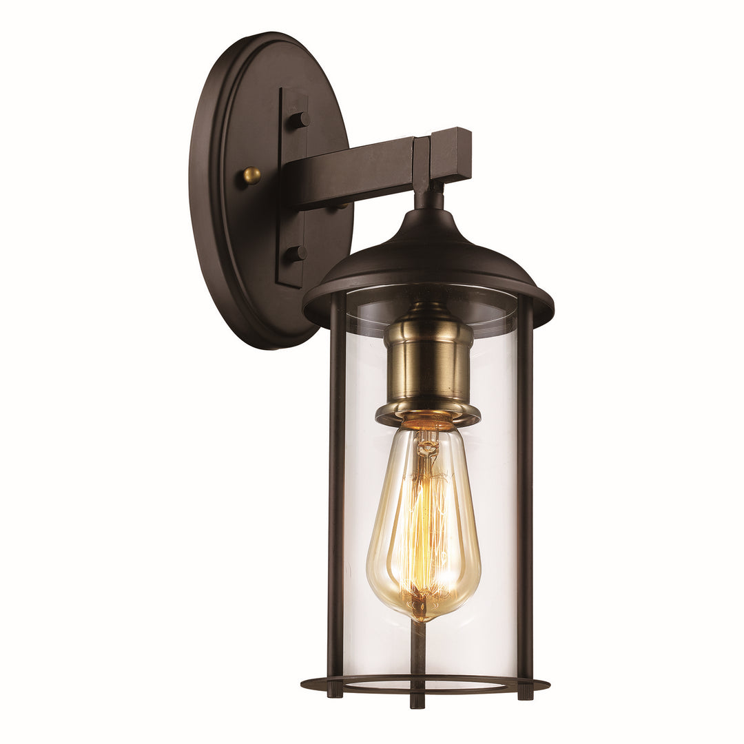 Blues One Light Wall Lantern in Rubbed Oil Bronze /Antique Brass - available from The Lighting Shoppe, trusted by Canadian homeowners