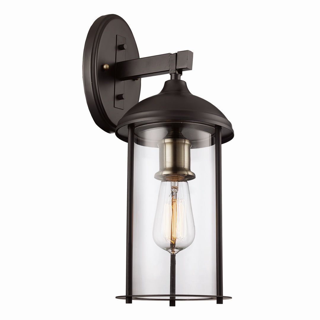Blues One Light Wall Lantern in Rubbed Oil Bronze /Antique Brass - available from The Lighting Shoppe, trusted by Canadian homeowners