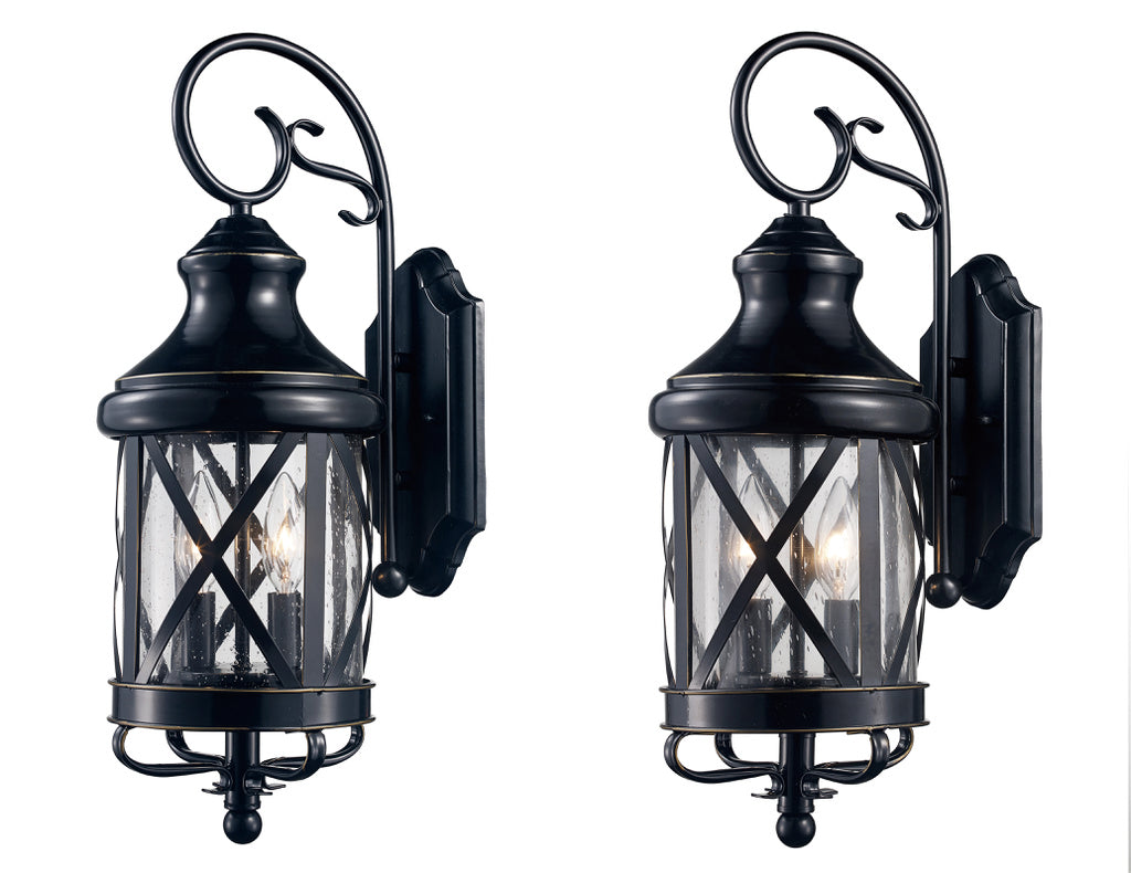 Two Light Wall Lantern in Rubbed Oil Bronze - available from The Lighting Shoppe, trusted by Canadian homeowners