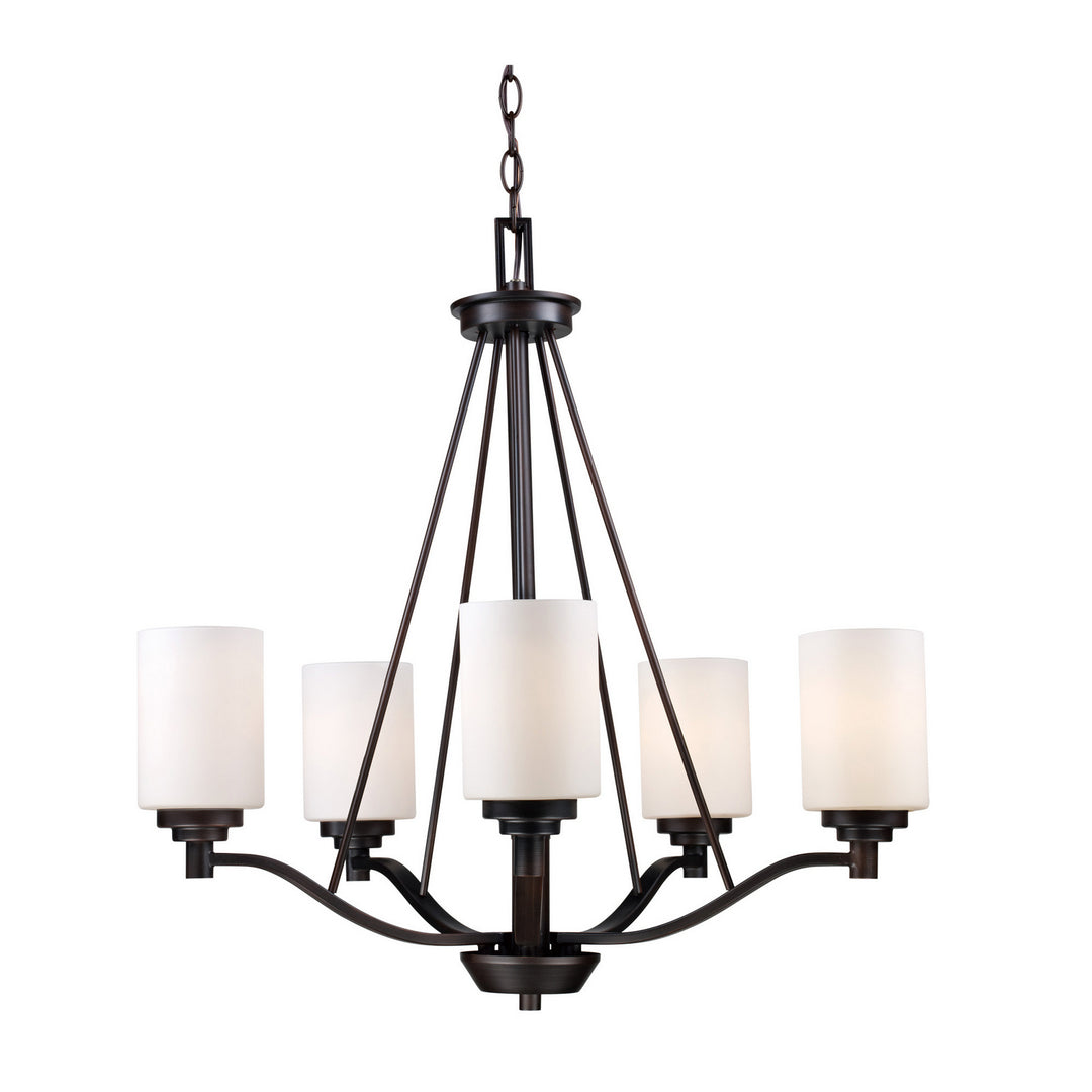 Mod Pod Five Light Chandelier in Rubbed Oil Bronze - available from The Lighting Shoppe, trusted by Canadian homeowners
