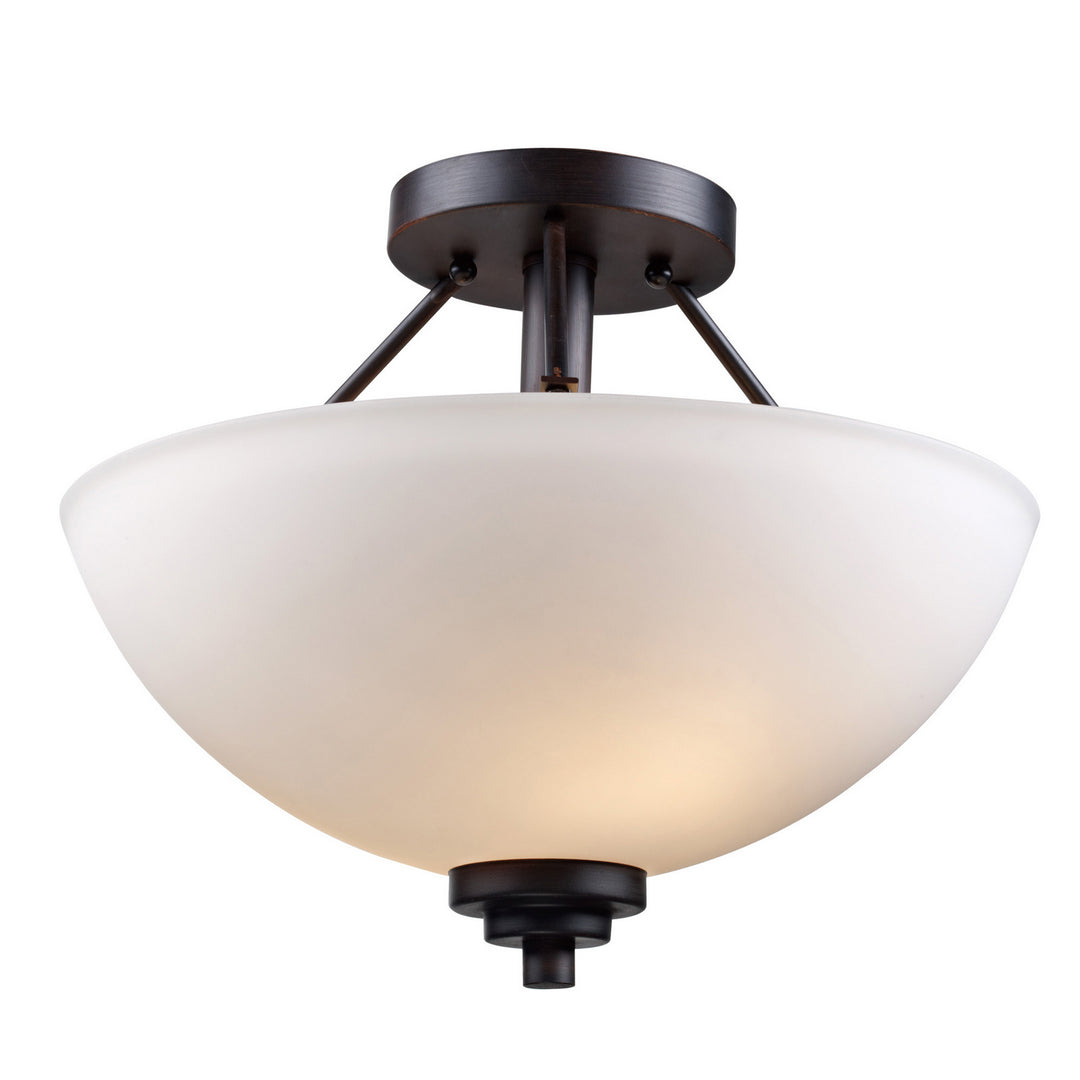 Mod Pod Two Light Semi Flush Mount in Rubbed Oil Bronze - available from The Lighting Shoppe, trusted by Canadian homeowners