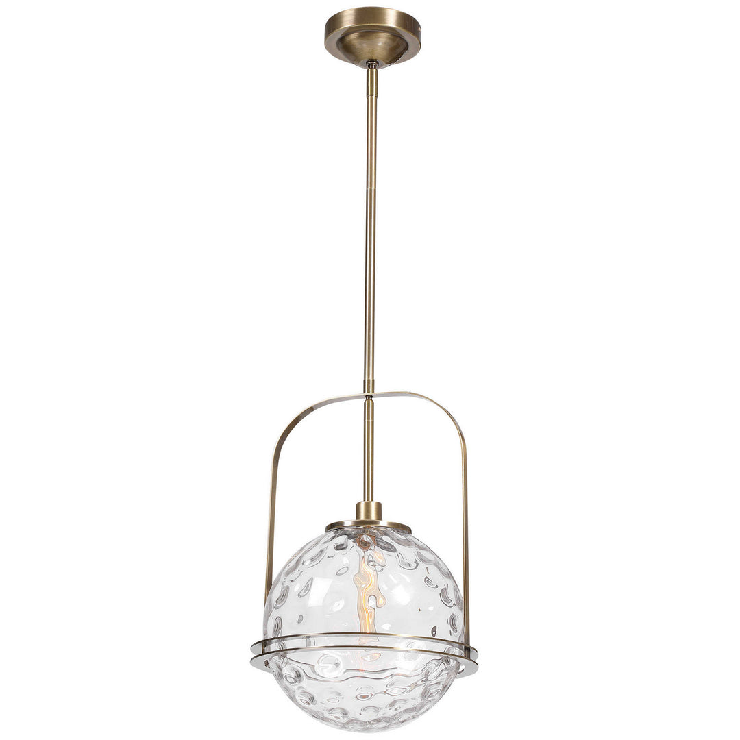 Mimas One Light Pendant in Antique Brass - available from The Lighting Shoppe, trusted by Canadian homeowners