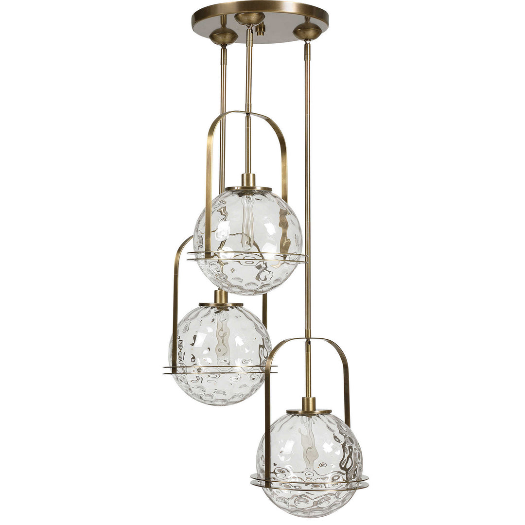Mimas Three Light Pendant in Antique Brass - available from The Lighting Shoppe, trusted by Canadian homeowners