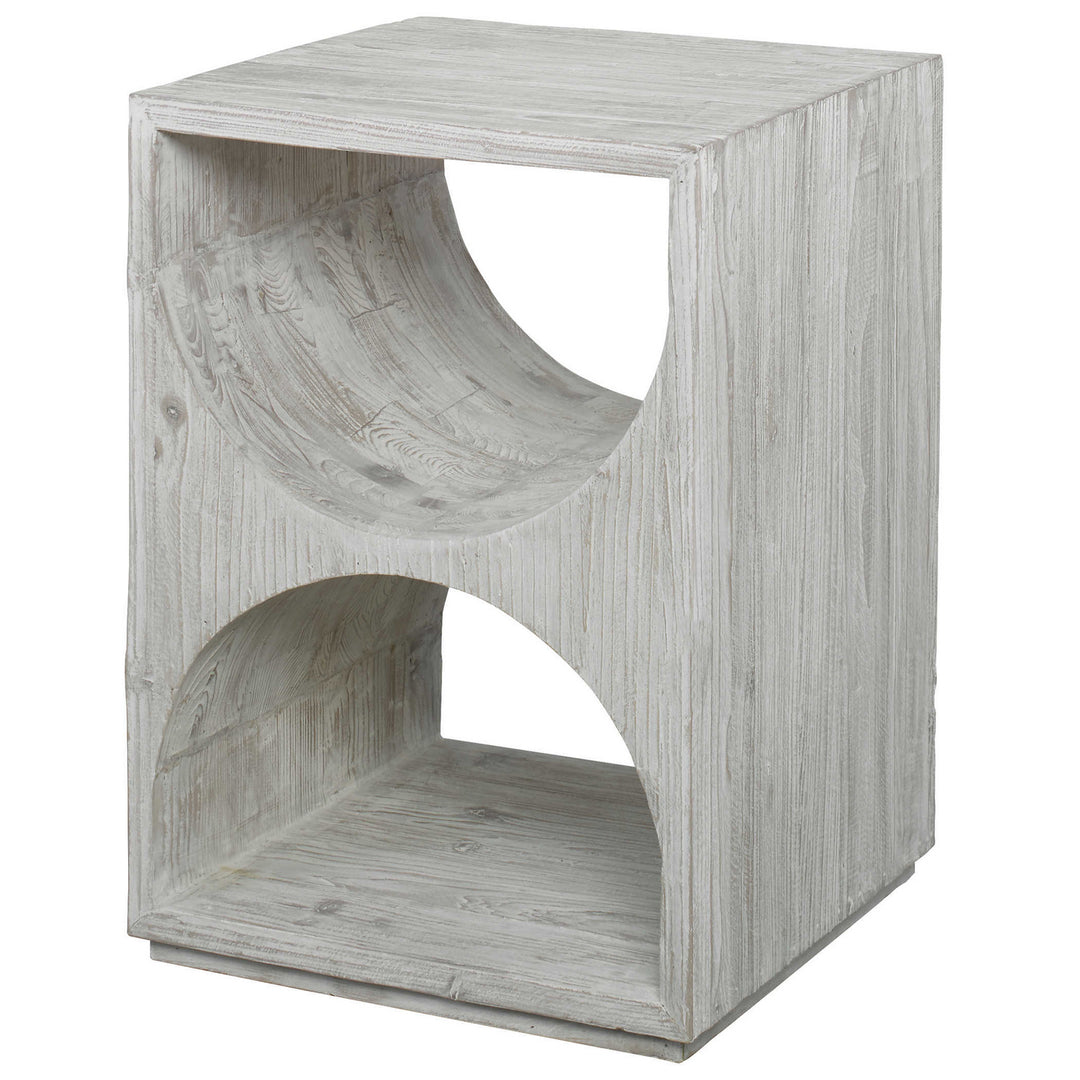 Hans Side Table in Distressed Ivory - available from The Lighting Shoppe, trusted by Canadian homeowners