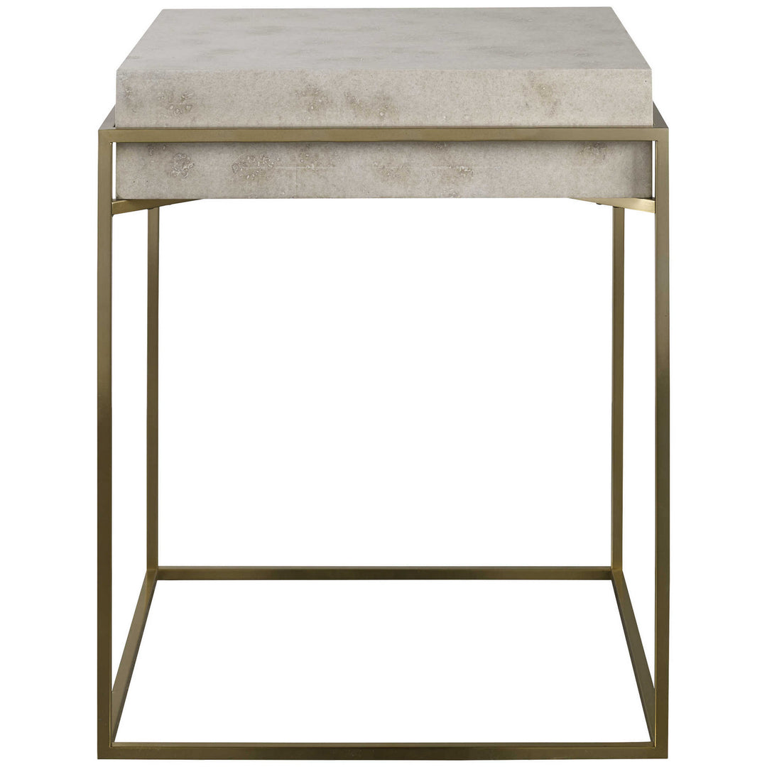 Inda Accent Table in Brushed Brass - available from The Lighting Shoppe, trusted by Canadian homeowners
