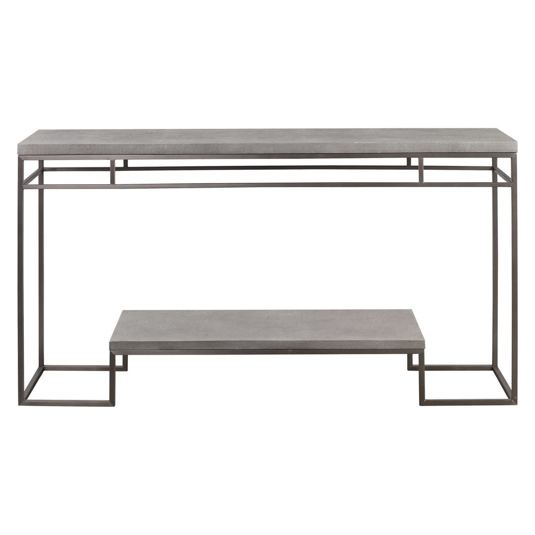 Clea Console Table in Stainless Steel - available from The Lighting Shoppe, trusted by Canadian homeowners