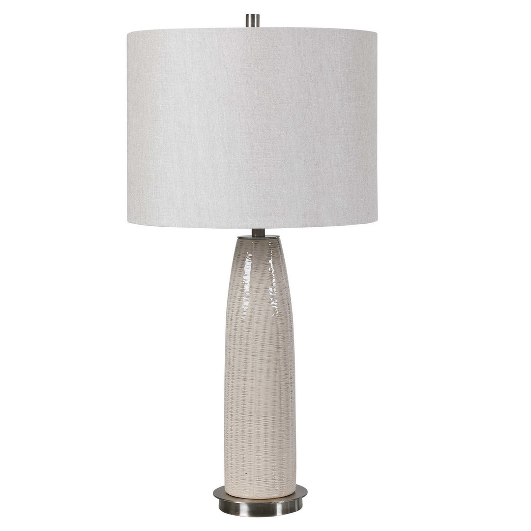 Delgado One Light Table Lamp in Brushed Nickel - available from The Lighting Shoppe, trusted by Canadian homeowners