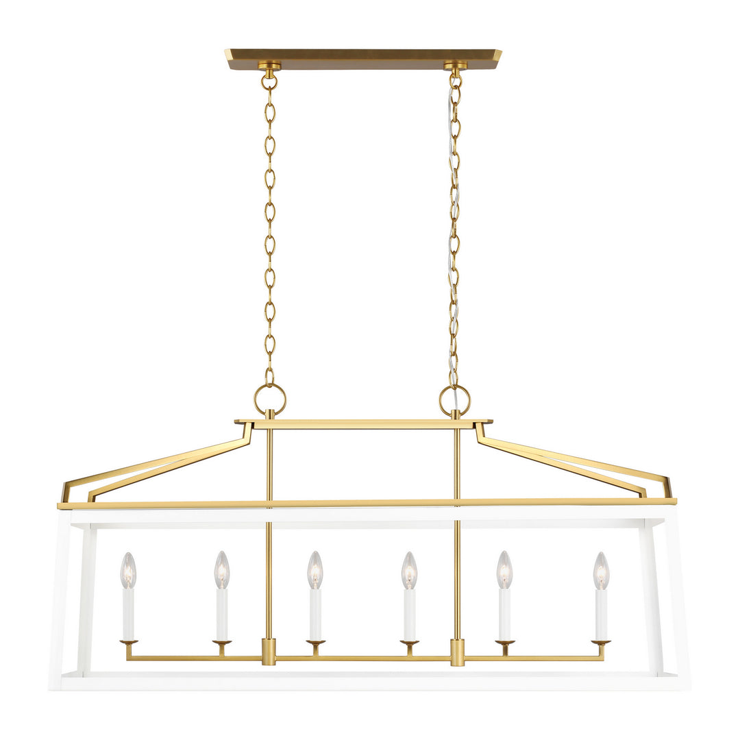 Visual Comfort Studio Canada - CC1586MWTBBS - Six Light Linear Lantern - Carlow - Matte White