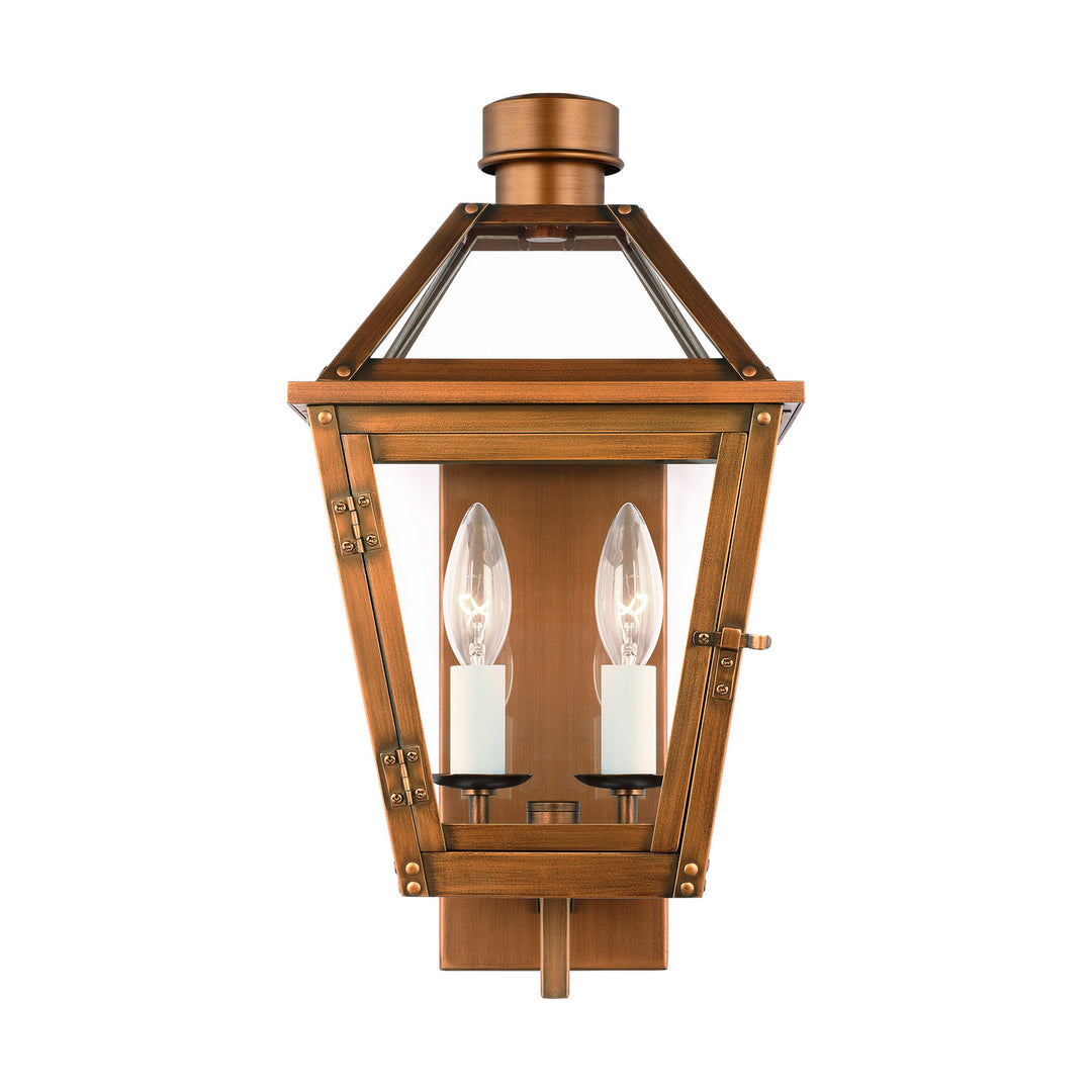Hyannis Two Light Wall Lantern in Natural Copper - available from The Lighting Shoppe, trusted by Canadian homeowners