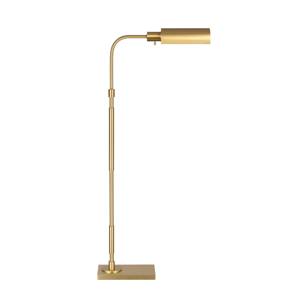 Kenyon One Light Task Floor Lamp in Burnished Brass - available from The Lighting Shoppe, trusted by Canadian homeowners