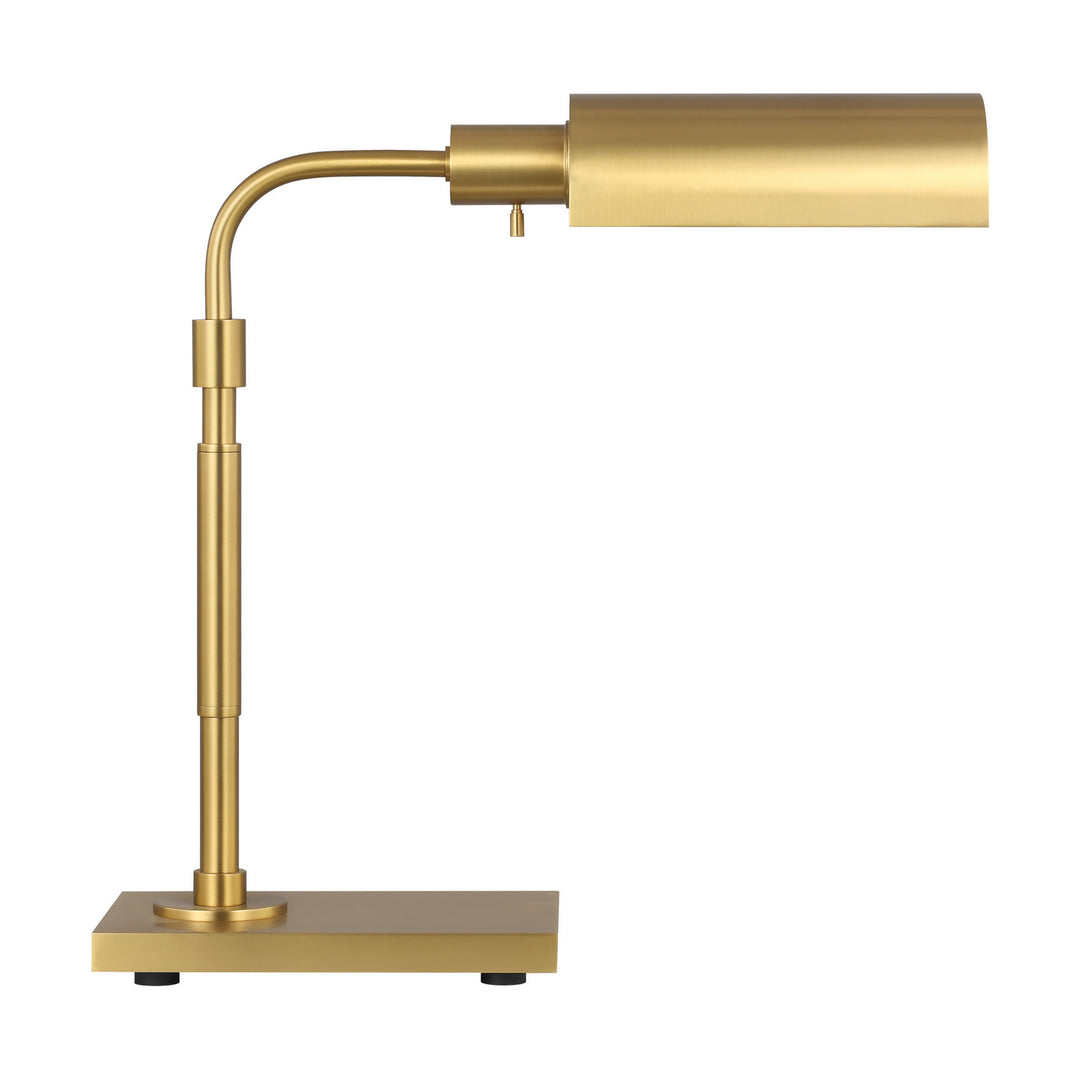 Kenyon One Light Task Table Lamp in Burnished Brass - available from The Lighting Shoppe, trusted by Canadian homeowners