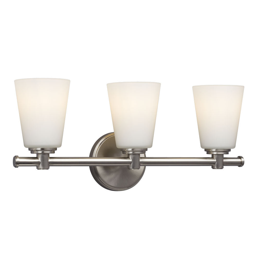 Bathroom Fixtures - Three Lights - available from The Lighting Shoppe, trusted by Canadian homeowners
