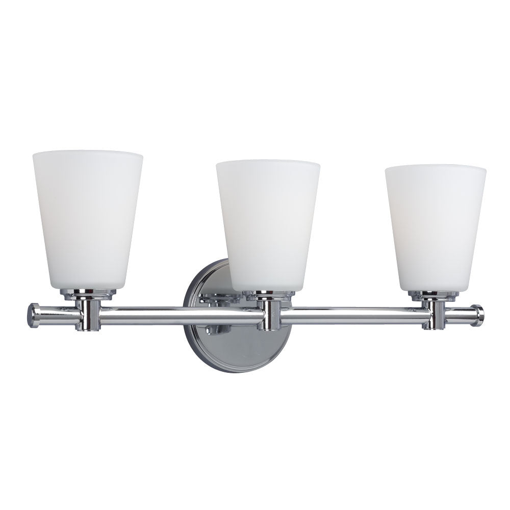 Bathroom Fixtures - Three Lights - available from The Lighting Shoppe, trusted by Canadian homeowners