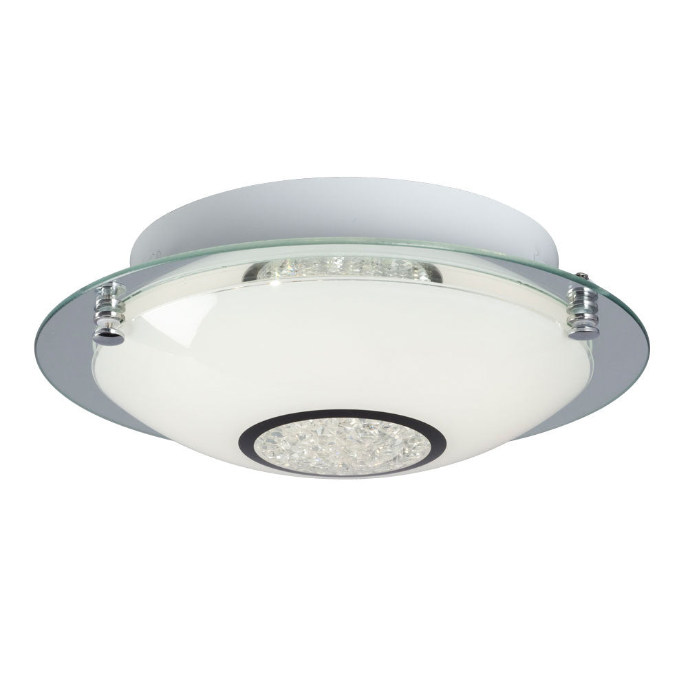 Michio I LED Flush Mount Ceiling Light in Chrome - available from The Lighting Shoppe, trusted by Canadian homeowners