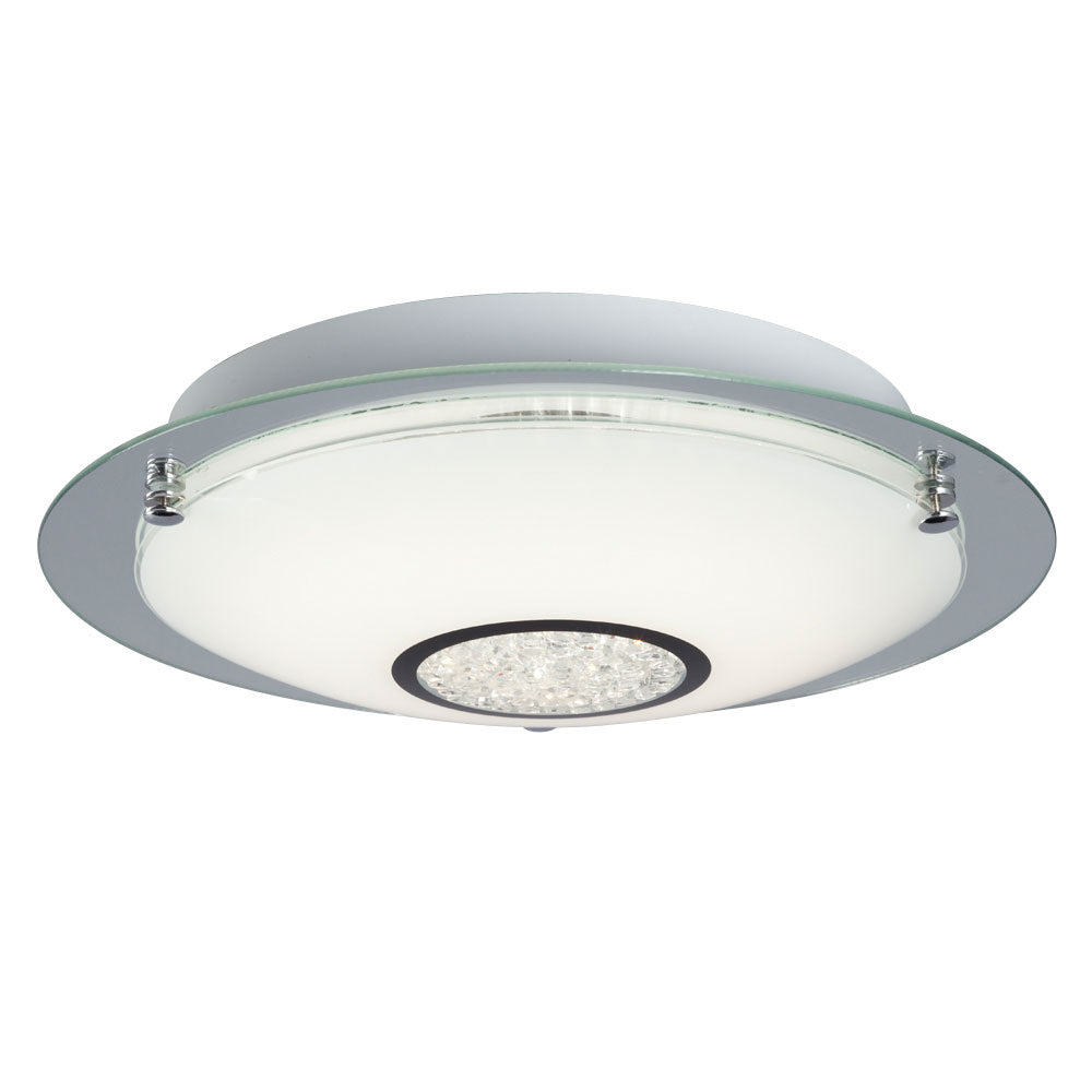 Michio I LED Flush Mount Ceiling Light in Chrome - available from The Lighting Shoppe, trusted by Canadian homeowners