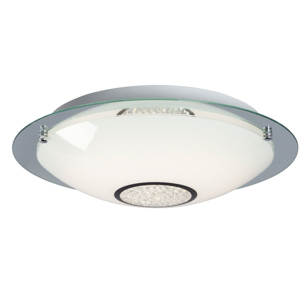 Michio I LED Flush Mount Ceiling Light in Chrome - available from The Lighting Shoppe, trusted by Canadian homeowners