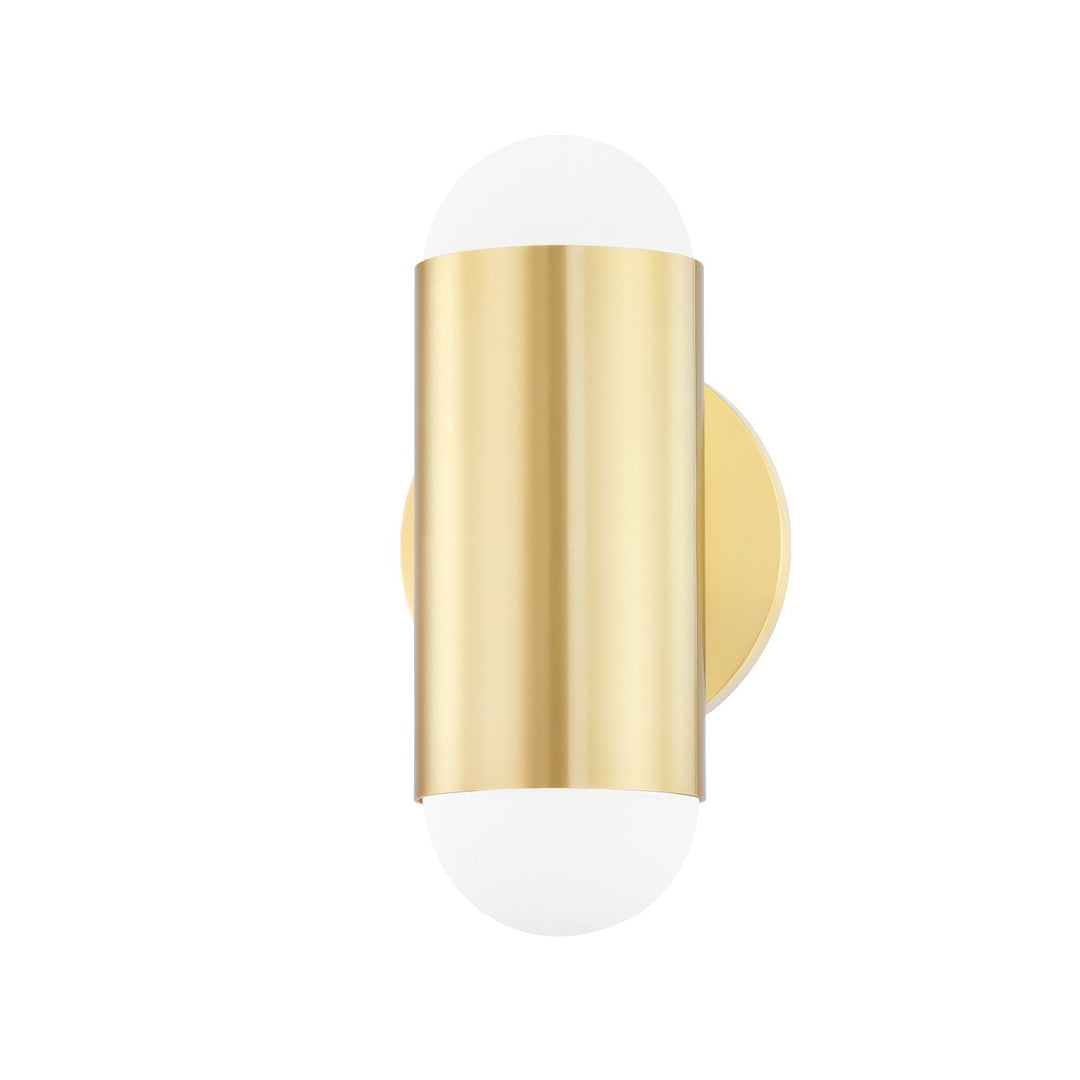 Kira Two Light Wall Sconce in Aged Brass - available from The Lighting Shoppe, trusted by Canadian homeowners