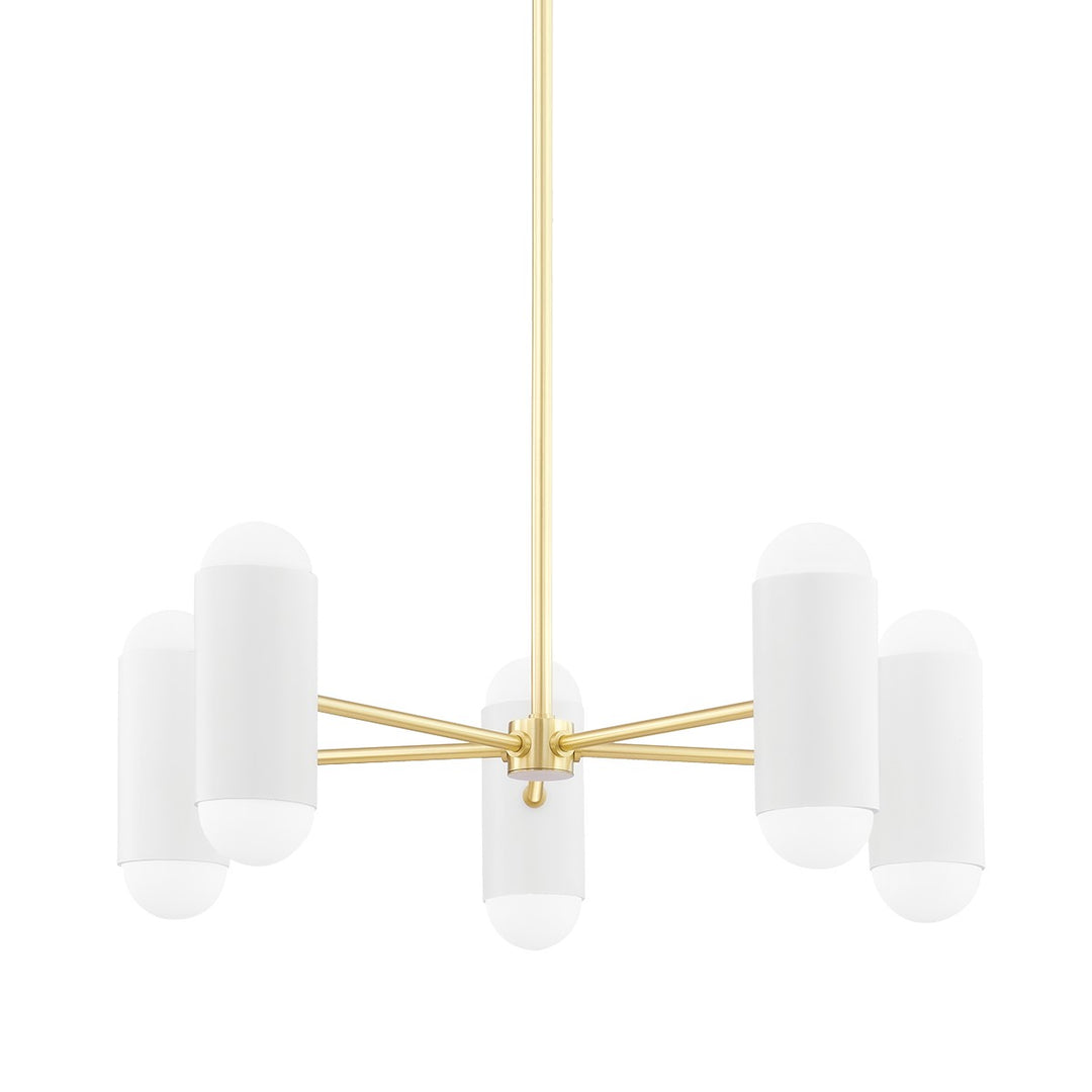 Kira Ten Light Chandelier in Aged Brass/Soft White Combo - available from The Lighting Shoppe, trusted by Canadian homeowners