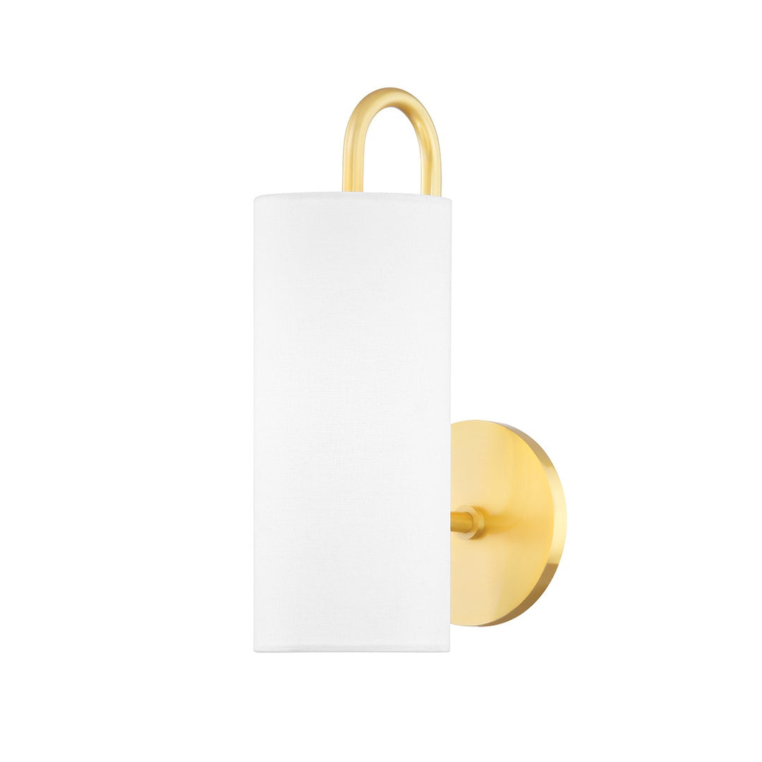 Freda One Light Wall Sconce in Aged Brass - available from The Lighting Shoppe, trusted by Canadian homeowners
