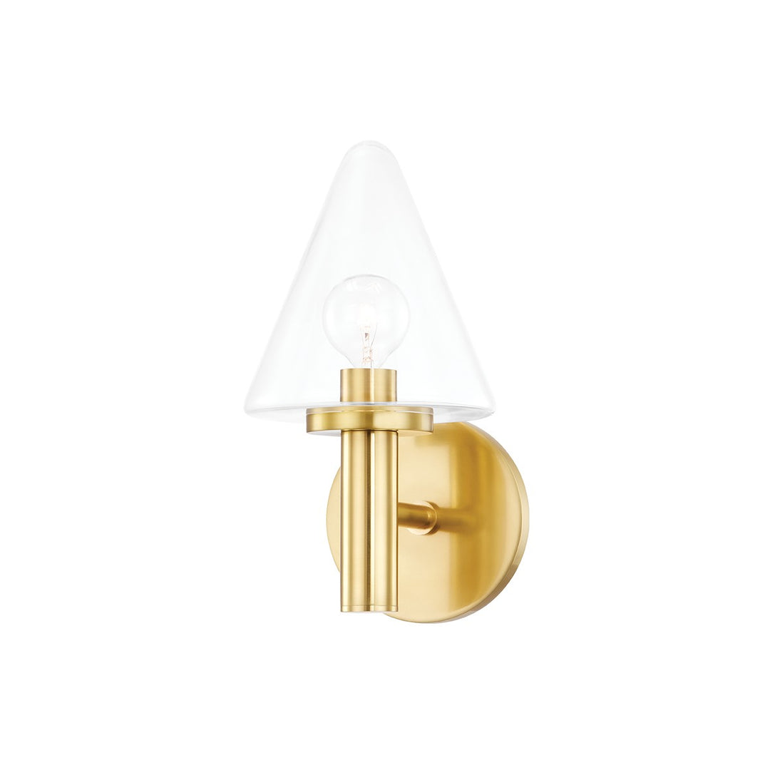 Connie One Light Bath and Vanity in Aged Brass - available from The Lighting Shoppe, trusted by Canadian homeowners