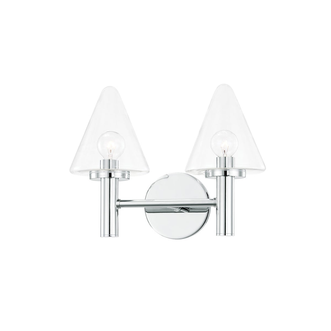 Connie Two Light Bath and Vanity in Polished Chrome - available from The Lighting Shoppe, trusted by Canadian homeowners