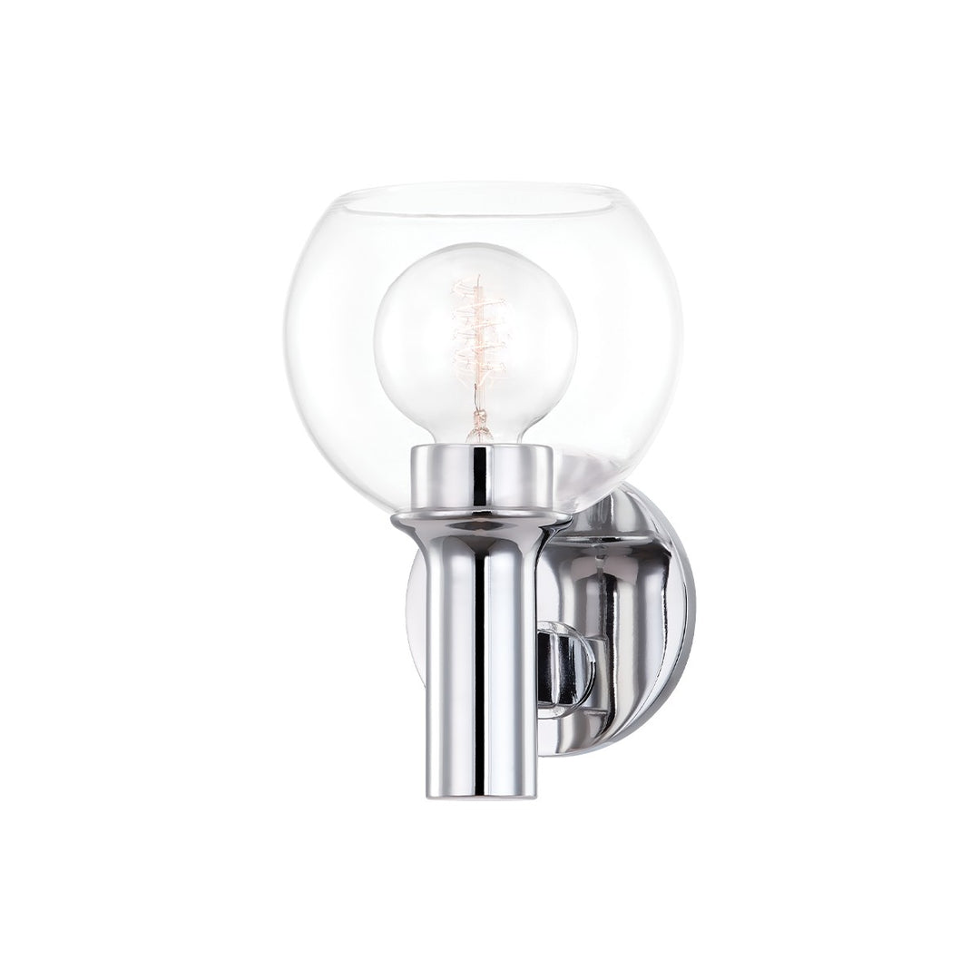 Leslie One Light Bath and Vanity in Polished Chrome - available from The Lighting Shoppe, trusted by Canadian homeowners