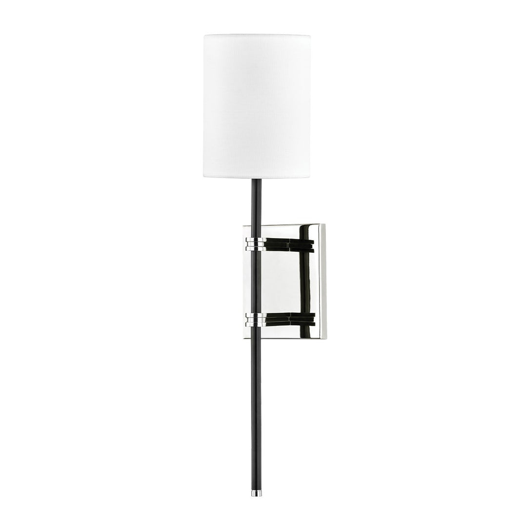Denise One Light Wall Sconce in Polished Nickel/Black - available from The Lighting Shoppe, trusted by Canadian homeowners