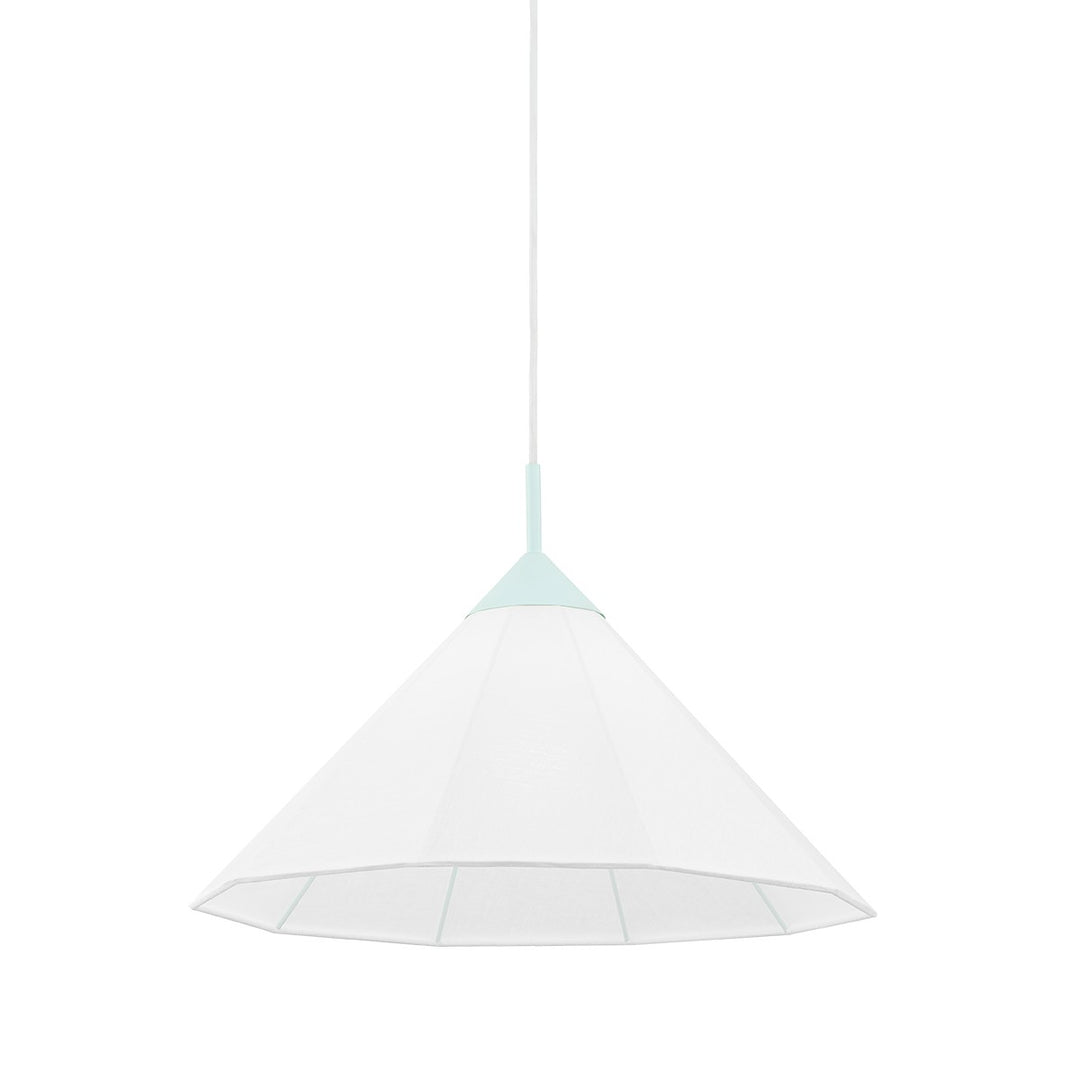 Gloria One Light Pendant in Robins Egg Blue - available from The Lighting Shoppe, trusted by Canadian homeowners