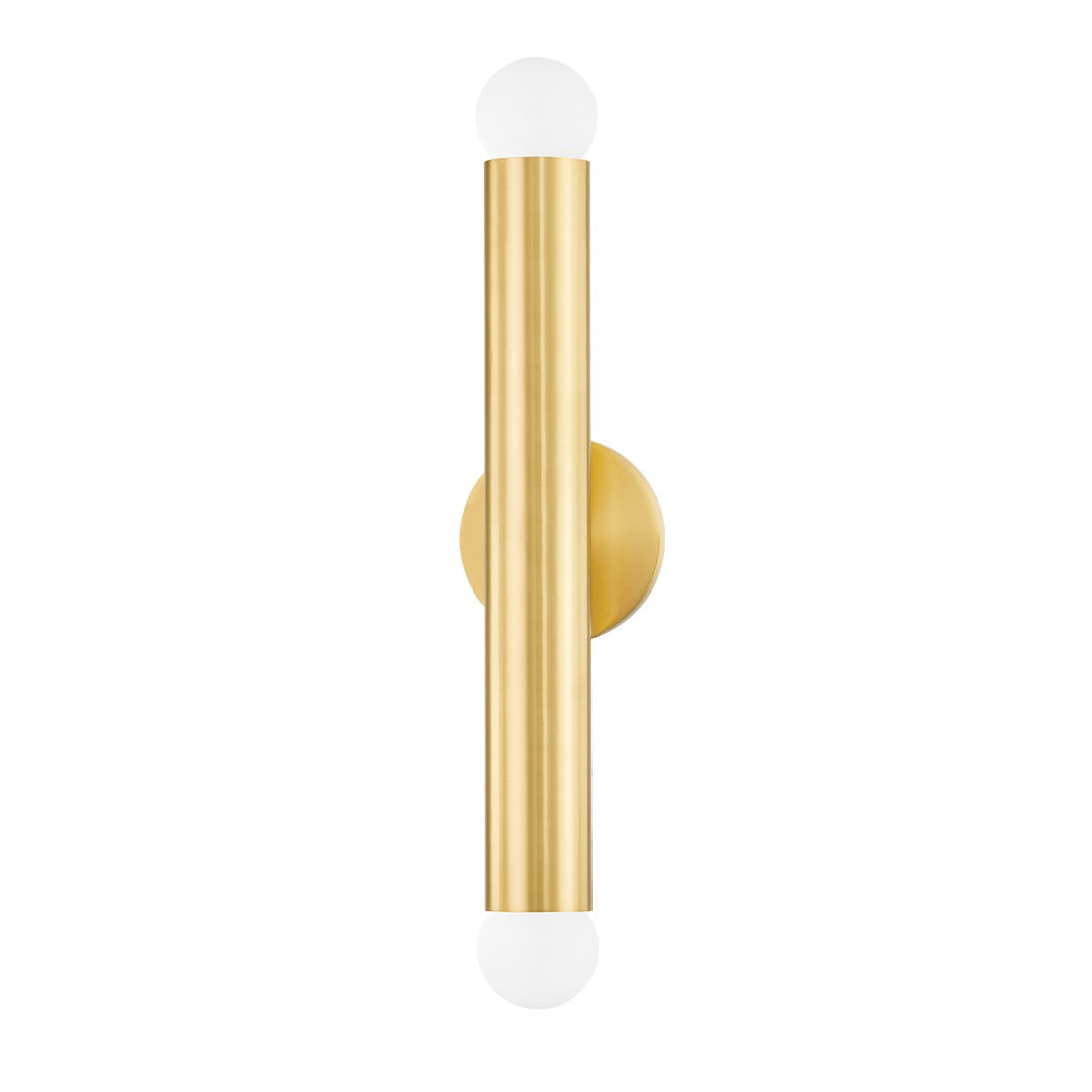 Taylor Two Light Wall Sconce in Aged Brass - available from The Lighting Shoppe, trusted by Canadian homeowners