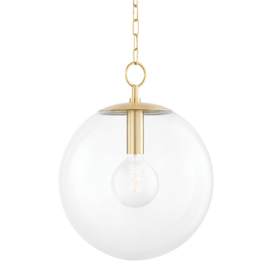 Juliana One Light Pendant in Aged Brass - available from The Lighting Shoppe, trusted by Canadian homeowners